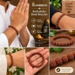 Mandirwood Authentic Indonesian 5 Mukhi Rudraksha Bracelet with Potli Bag, Stretch Prayer Bead Bracelet for Meditation, Yoga, Chanting, and Daily Spiritual Wear - Image 5