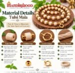 Mandirwood Authentic Tulsi Mala With Golden Capping Tulsi Beaded Japa Mala For Meditation Mantra Chanting And Daily Wear - Image 5