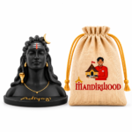 Mandirwood Adiyogi Statue 2 Inch with Jute Bag | Shiv Shankar Murti for Car Dashboard, Home Temple, Pooja Mandir, Office Desk, Spiritual Decor & Gifting