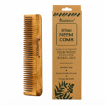 Mandirwood 100% Pure Neem Wood Comb, Dual Sided Wide & Fine Tooth Natural Wooden Hair Comb for Men & Women, All Hair Types