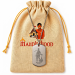 Mandirwood Silver Hanuman Chalisa Necklace | Silver Hanuman Pendant | Hindu Spiritual Jewelry | Protection Amulet