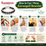 Mandirwood Silver Beaded Bracelet with Black Beads and Decorative Silver Finish, Stylish Spiritual Bracelet with Mandirwood Jute Potli Pouch for Gifting & Daily Wear - Image 4