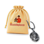 Mandirwood Narashimha Pendant with Premium Drawstring Pooja Pouch | Silver-Tone Narashimha Pendant | Spiritual Gift for Pooja, Devotion & Protection