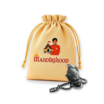 Mandirwood Khatu Shyam Pendant with Premium Drawstring Pooja Pouch | Silver-Tone Khatu Shyam Pendant | Spiritual Gift for Pooja, Devotion & Protection
