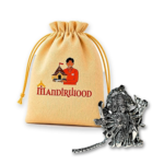 Mandirwood Panchmukhi Hanuman Pendant with Premium Drawstring Pooja Pouch | Silver-Tone Panchmukhi Hanuman Pendant | Spiritual Gift for Pooja, Devotion & Protection