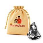 Mandirwood Neem Karoli Baba Pendant with Premium Drawstring Pooja Pouch | Silver-Tone Neem Karoli Baba Pendant | Spiritual Gift for Pooja, Devotion & Protection