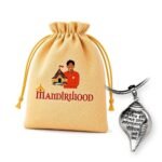 Mandirwood Shankh (conch) Pendant with Premium Drawstring Pooja Pouch | Silver-Tone Shankh (Conch) Pendant | Spiritual Gift for Pooja, Devotion & Protection