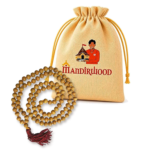 Mandirwood Authentic Brown Chandan Mala | 108 Beads Authentic Chandan Japa Mala | Sandalwood Prayer Beads for Chanting | Hindu Spiritual Jewelry