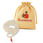 Mandirwood White Chandan Mala | 108 Beads Authentic Safed Chandan Japa Mala | White Sandalwood Prayer Beads for Chanting | Hindu Spiritual Jewelry
